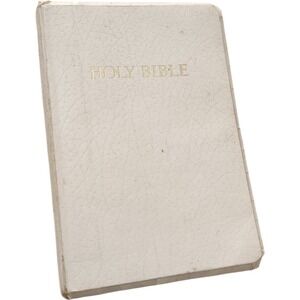 Holman Holy Bible KJV Red Letter Edition White 1979 Dictionary Study Helps